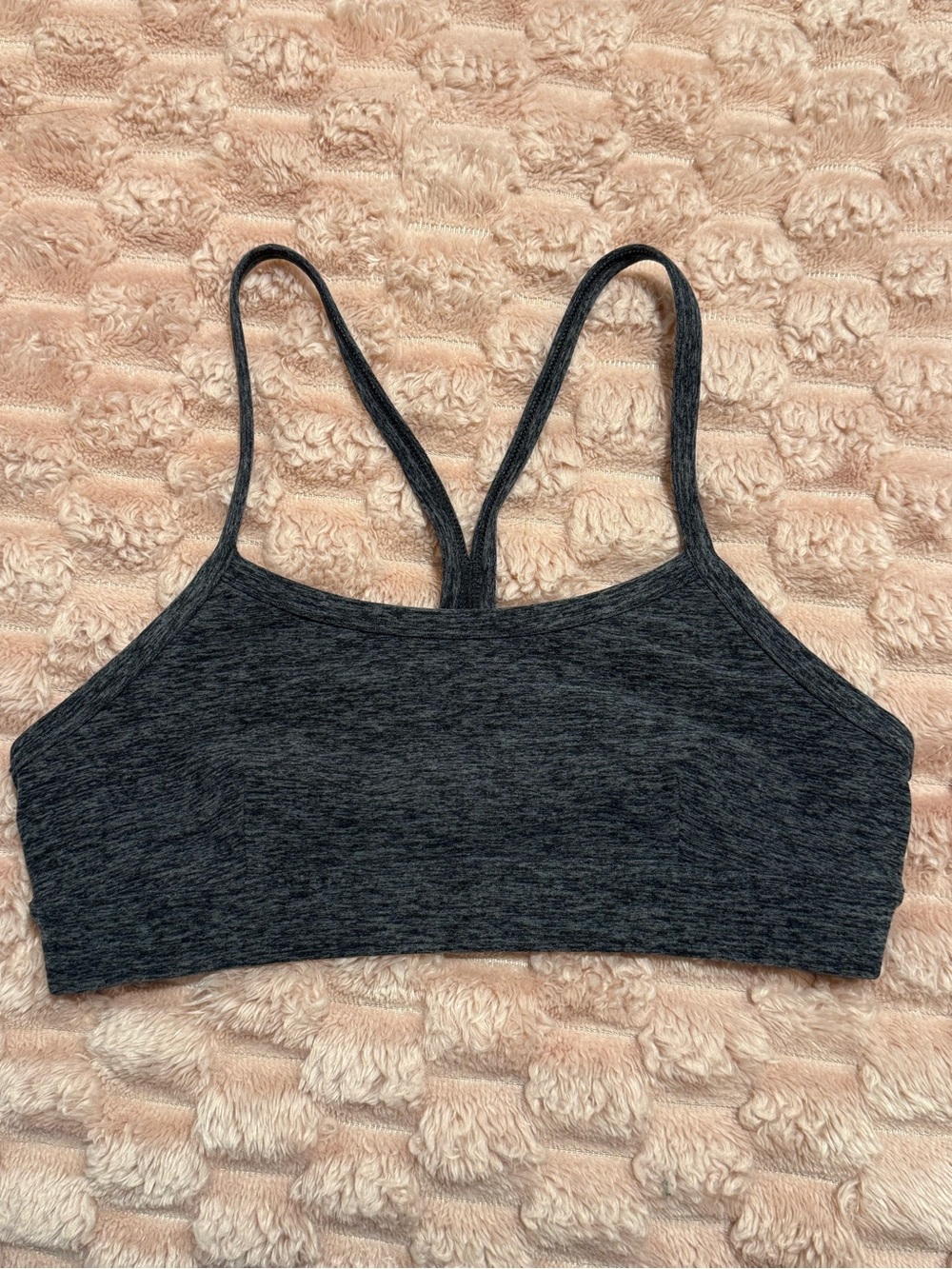 ALO Yoga Charcoal Grey Seamless Sports Bralette